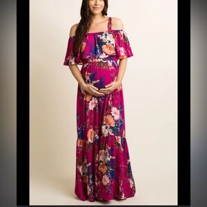 PinkBlush Floral Maternity Dress